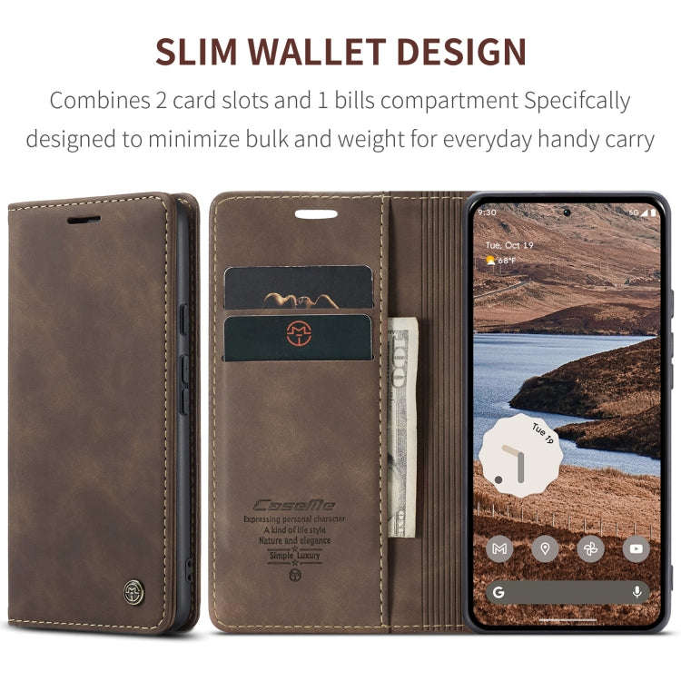 For Google Pixel 9 Pro XL CaseMe 013 Multifunctional Horizontal Flip Leather Phone Case(Coffee)