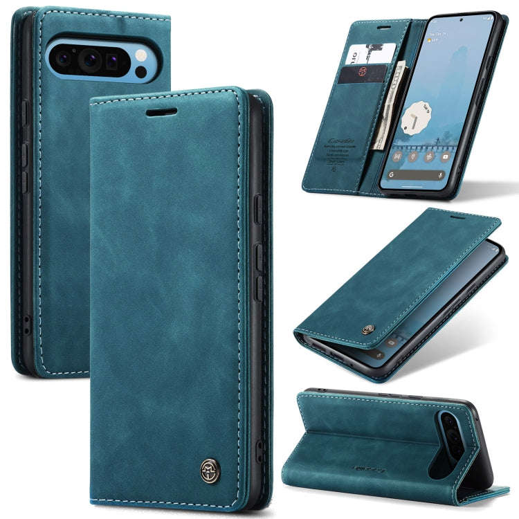 For Google Pixel 9 Pro XL CaseMe 013 Multifunctional Horizontal Flip Leather Phone Case(Blue)