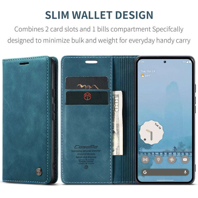 For Google Pixel 9 Pro XL CaseMe 013 Multifunctional Horizontal Flip Leather Phone Case(Blue)