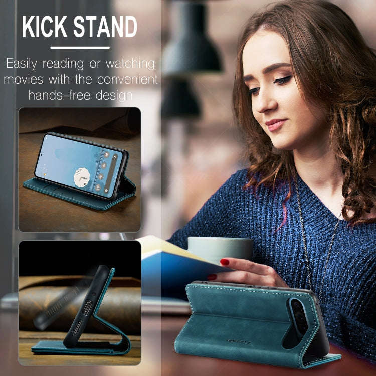 For Google Pixel 9 Pro XL CaseMe 013 Multifunctional Horizontal Flip Leather Phone Case(Blue)