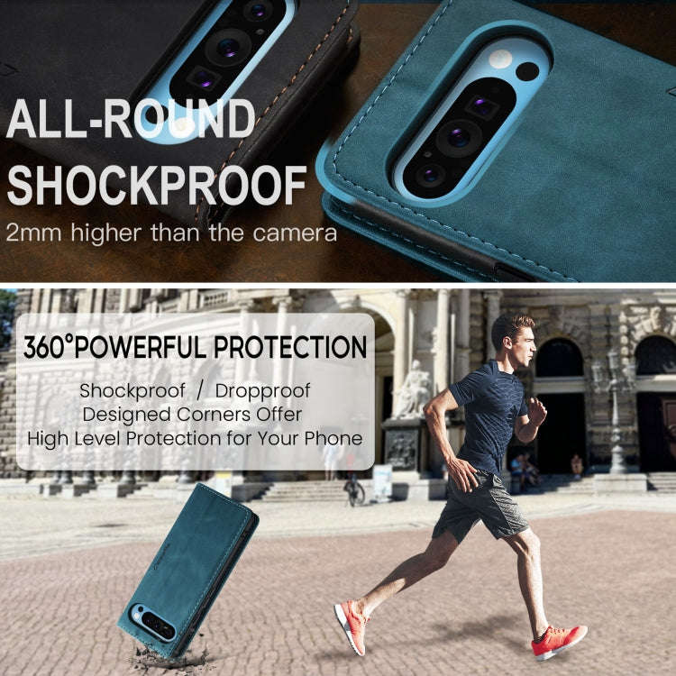 For Google Pixel 9 Pro XL CaseMe 013 Multifunctional Horizontal Flip Leather Phone Case(Blue)