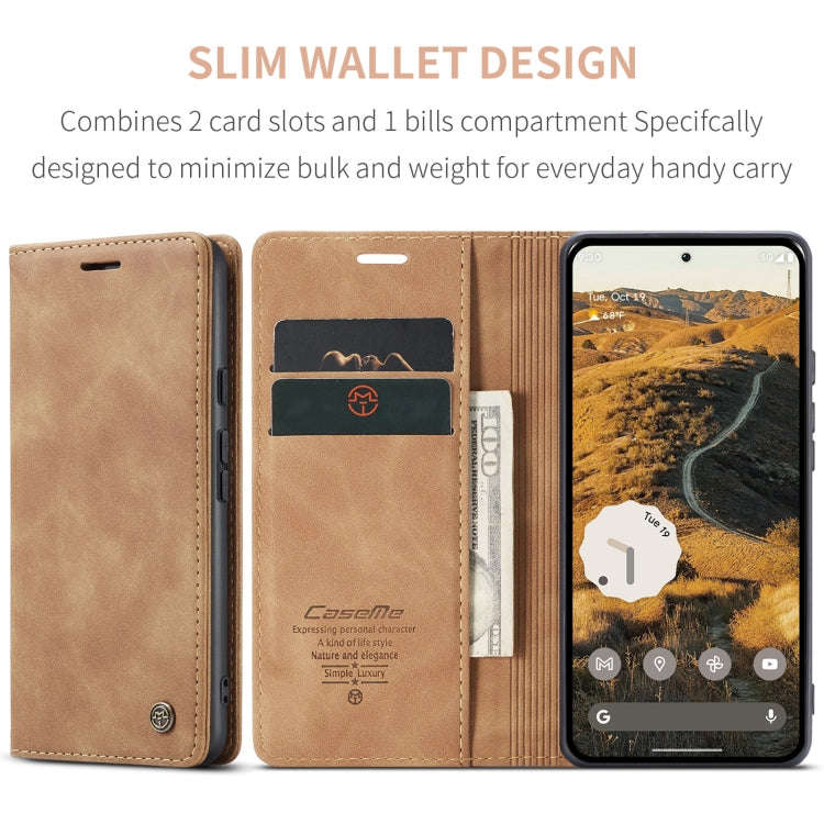 For Google Pixel 9 Pro XL CaseMe 013 Multifunctional Horizontal Flip Leather Phone Case(Brown)