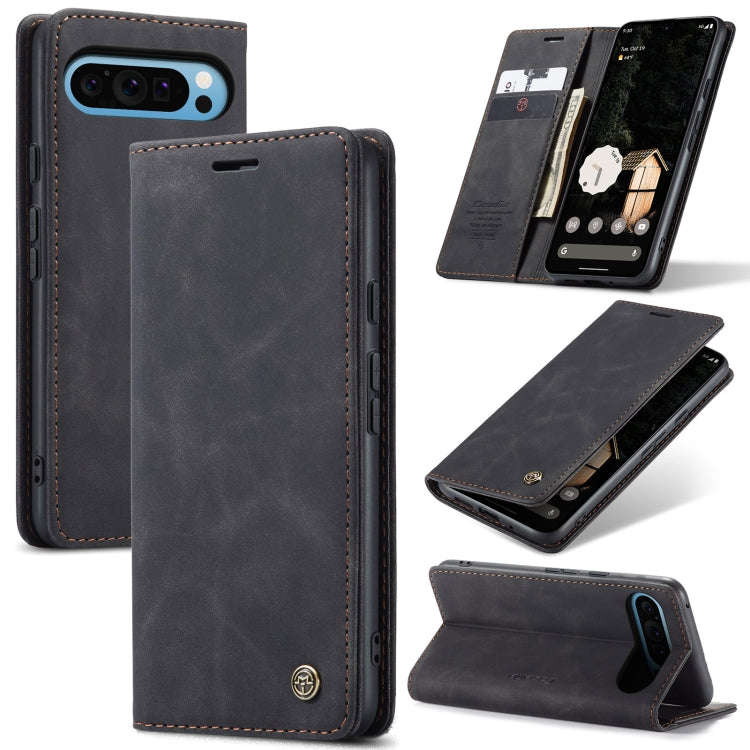 For Google Pixel 9 Pro XL CaseMe 013 Multifunctional Horizontal Flip Leather Phone Case(Black)