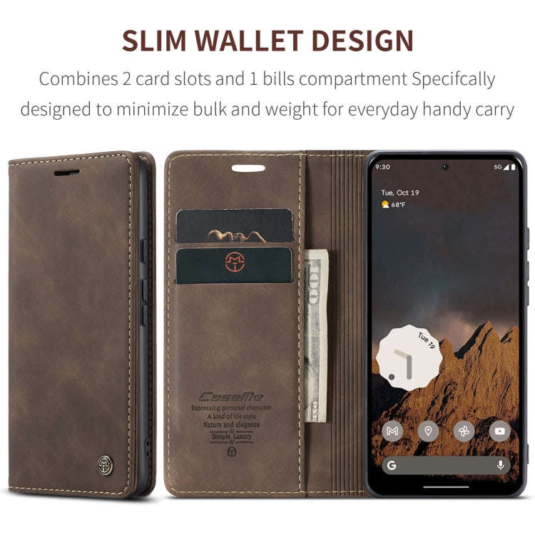For Google Pixel 9 / 9 Pro CaseMe 013 Multifunctional Horizontal Flip Leather Phone Case(Coffee)