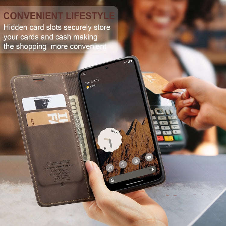 For Google Pixel 9 / 9 Pro CaseMe 013 Multifunctional Horizontal Flip Leather Phone Case(Coffee)