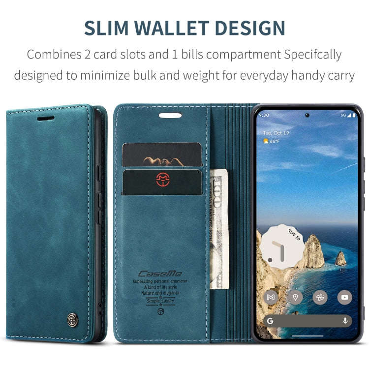 For Google Pixel 9 / 9 Pro CaseMe 013 Multifunctional Horizontal Flip Leather Phone Case(Blue)