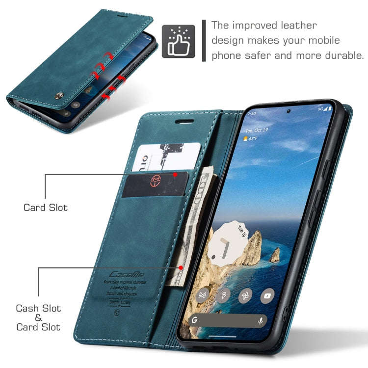 For Google Pixel 9 / 9 Pro CaseMe 013 Multifunctional Horizontal Flip Leather Phone Case(Blue)