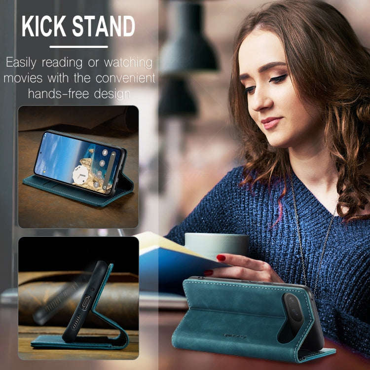 For Google Pixel 9 / 9 Pro CaseMe 013 Multifunctional Horizontal Flip Leather Phone Case(Blue)