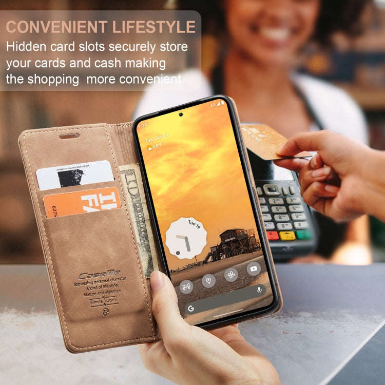 For Google Pixel 9 / 9 Pro CaseMe 013 Multifunctional Horizontal Flip Leather Phone Case(Brown)
