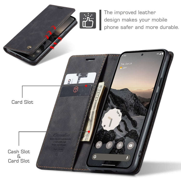 For Google Pixel 9 / 9 Pro CaseMe 013 Multifunctional Horizontal Flip Leather Phone Case(Black)
