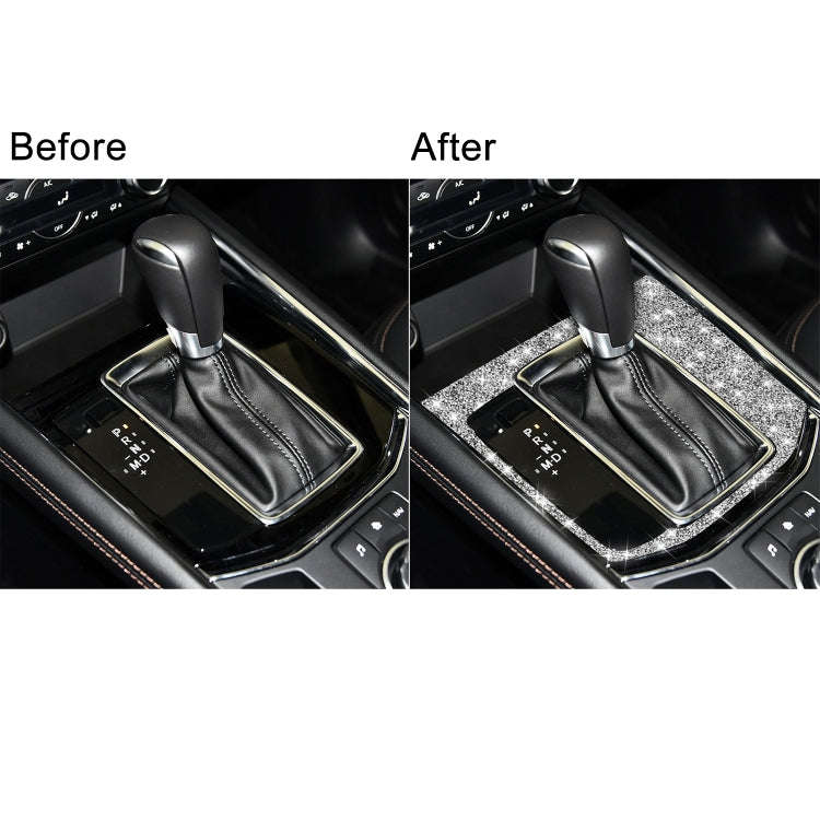 For Mazda CX-5 2017-2018 Car Gear Panel Diamond Decorative Sticker, Left Drive
