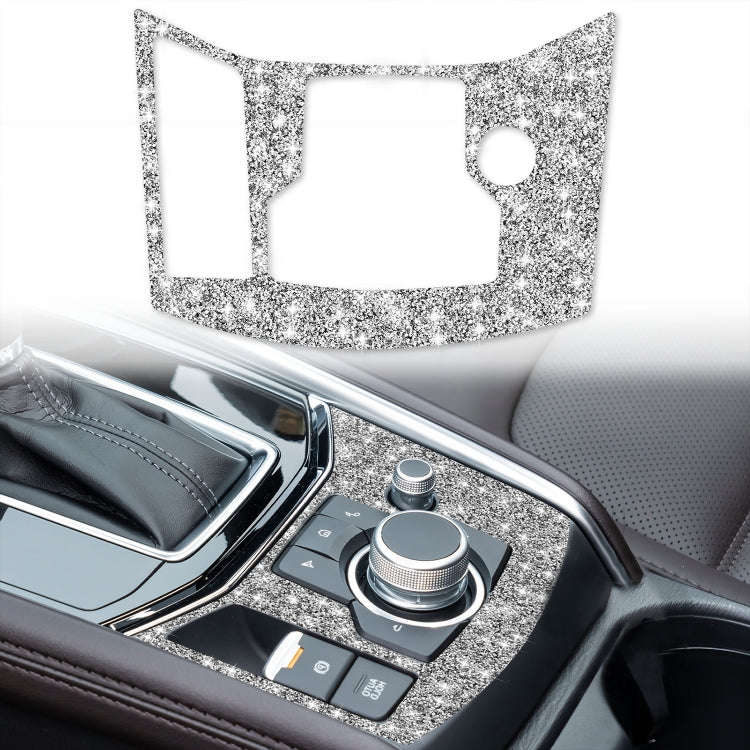 For Mazda CX-5 2017-2018 Car Electronic Handbrake Panel Diamond Decorative Sticker, Left Drive