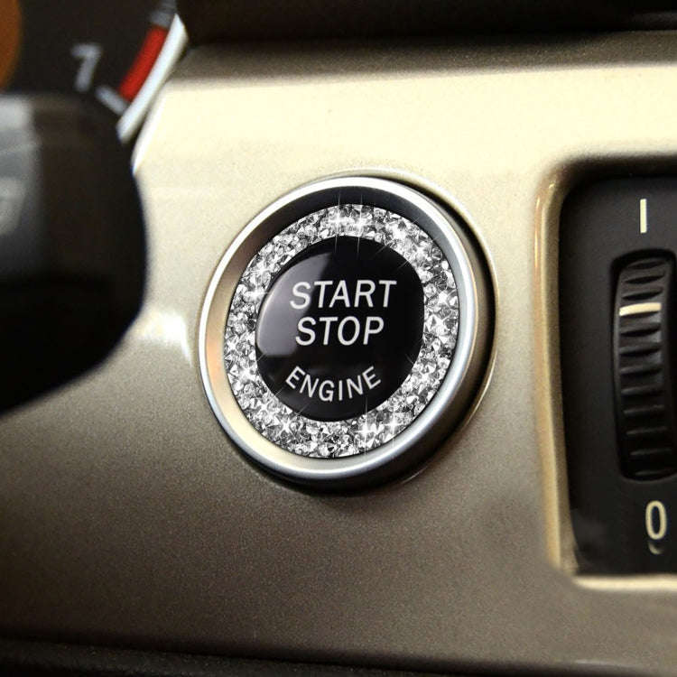 For BMW 3 Series E90 / E92 / E93 2009-2012 Car One-click Start Ring Diamond Decorative Sticker