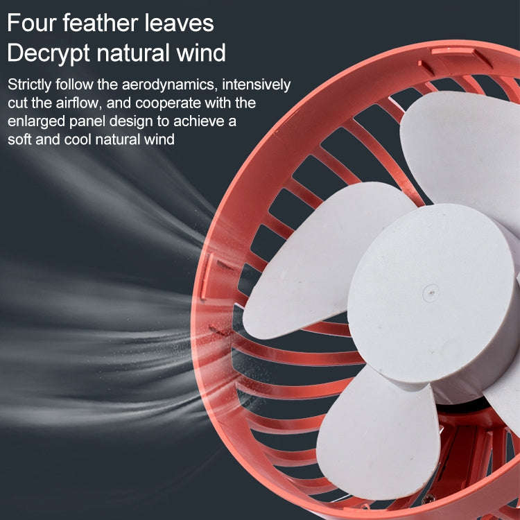 F829 Portable Car Air Outlet Electric Cooling Fan with LED Light(White)