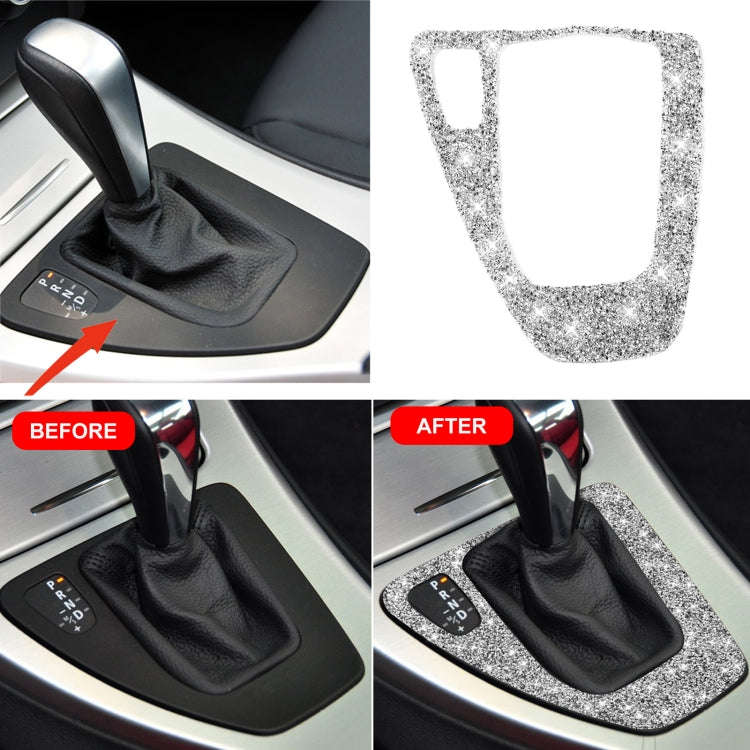 For BMW 3 Series E90 / E92 2005-2012 Car Gear Panel Diamond Decorative Sticker, Left Drive