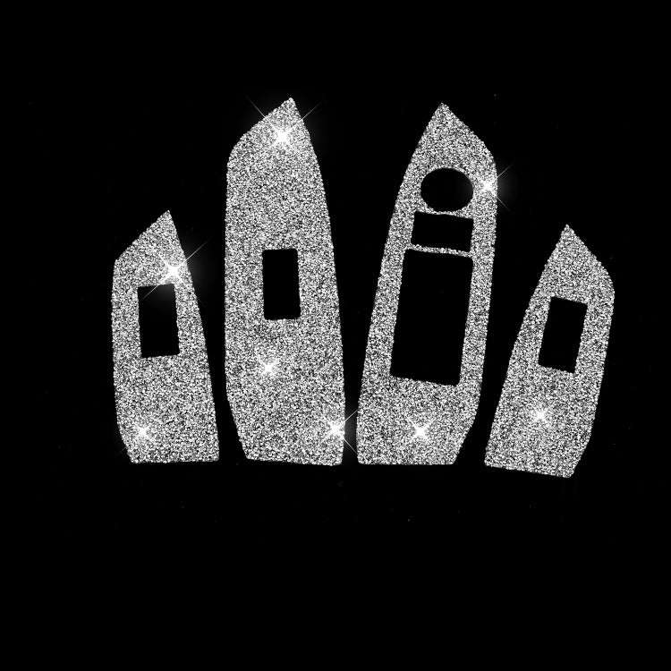 For Mazda CX-5 2017-2018 Car Window Button Panel Diamond Decorative Sticker, Left Drive