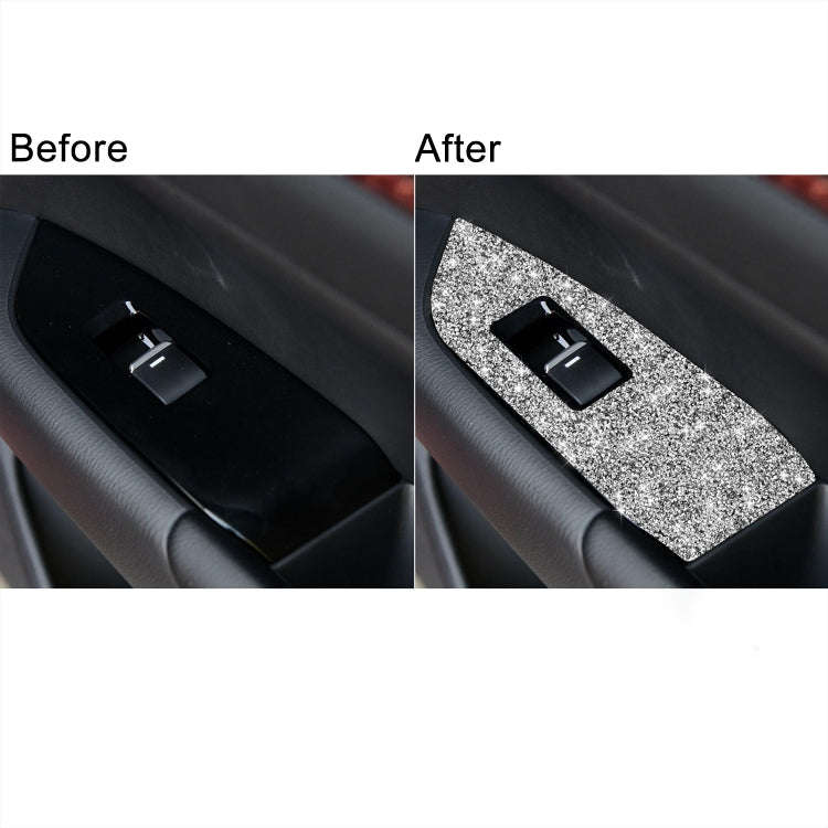 For Mazda CX-5 2017-2018 Car Window Button Panel Diamond Decorative Sticker, Right Drive