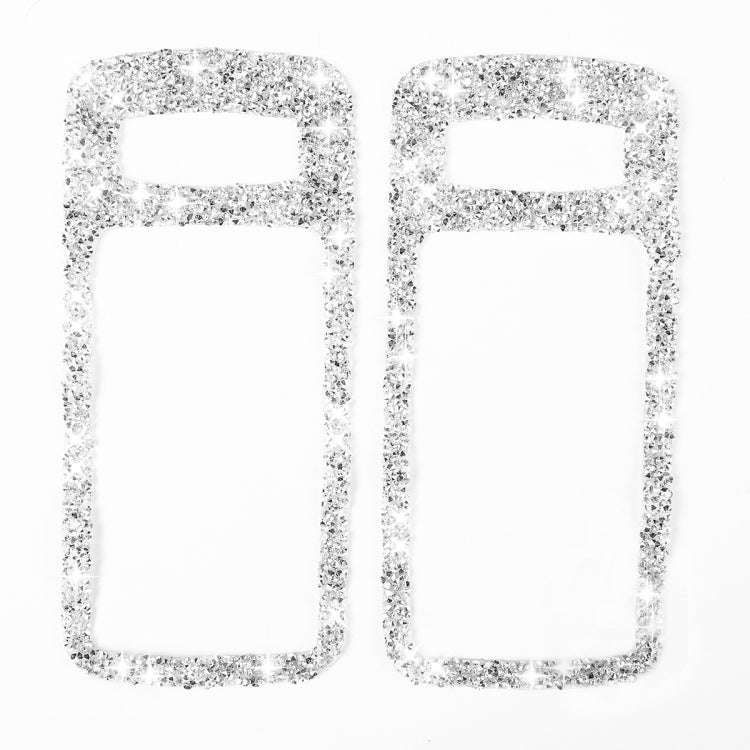For Ford Mustang 2009-2013 2pcs Car Door Inner Handle Diamond Decoration Sticker, Left Hand Drive