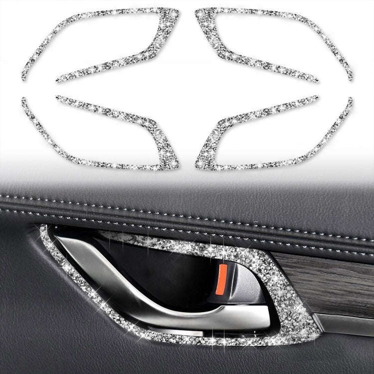For Mazda CX-5 2017-2018 Car Interior Door Handle Diamond Decorative Sticker,Left and Right Drive...