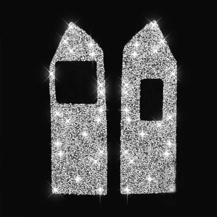 For Ford Mustang 2009-2013 3pcs Car Window Glass Lifter Panel Diamond Decoration Sticker, Left Ha...
