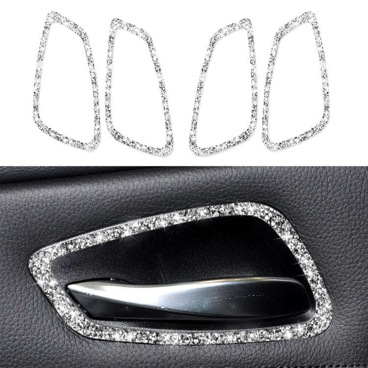 Car Door Handle Frame Diamond Decorative Sticker for BMW 3 Series E90 2005-2012, Modified 320i / ...