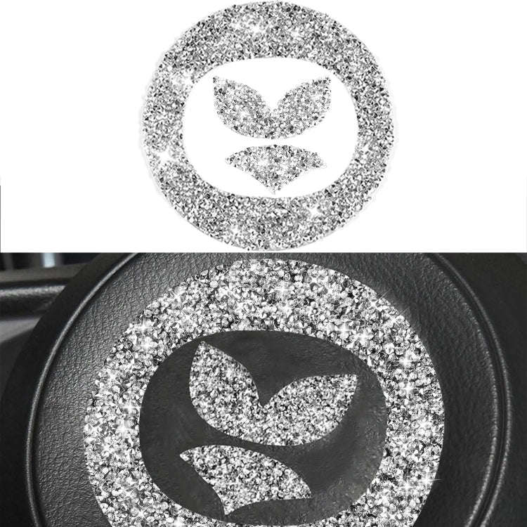 For Mazda CX-5 2017-2018 Car Steering Wheel Panel Diamond Decorative Sticker,Left and Right Drive...