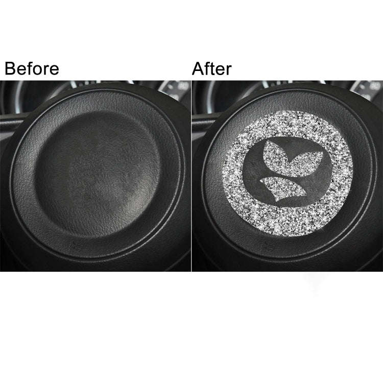 For Mazda CX-5 2017-2018 Car Steering Wheel Panel Diamond Decorative Sticker,Left and Right Drive...