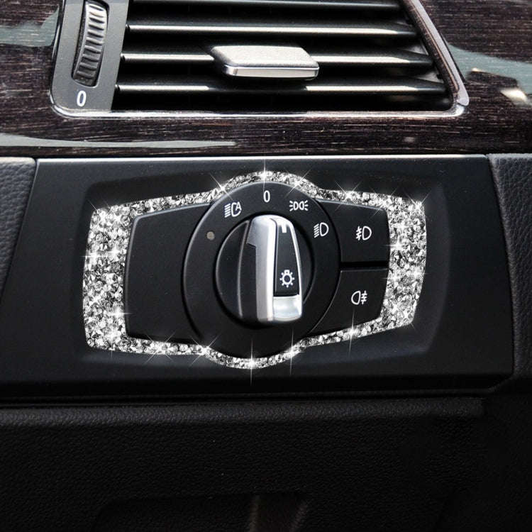Car Headlight Switch Frame Diamond Decorative Sticker for BMW 3 Series E90 / E92 / E93 2005-2012,...