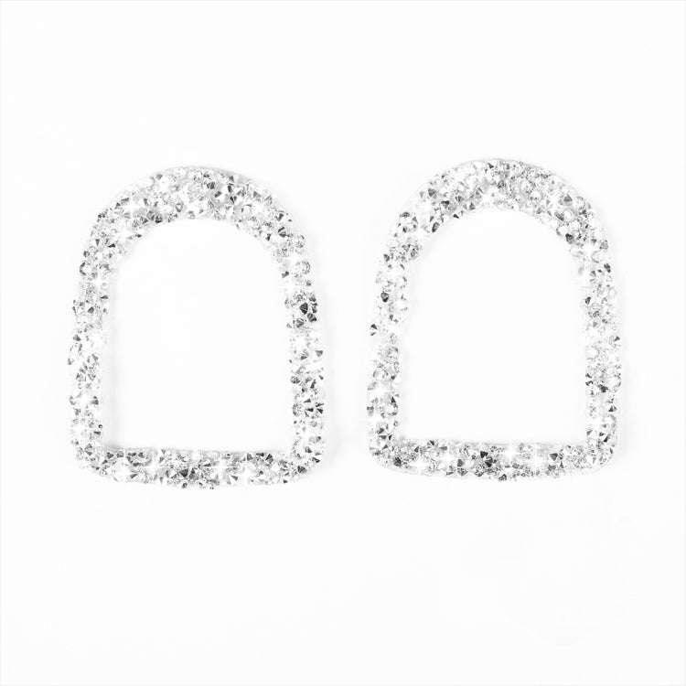 For Ford Mustang 2009-2013 2pcs Car Door Lock Frame Diamond Decoration Sticker, Left Hand Drive