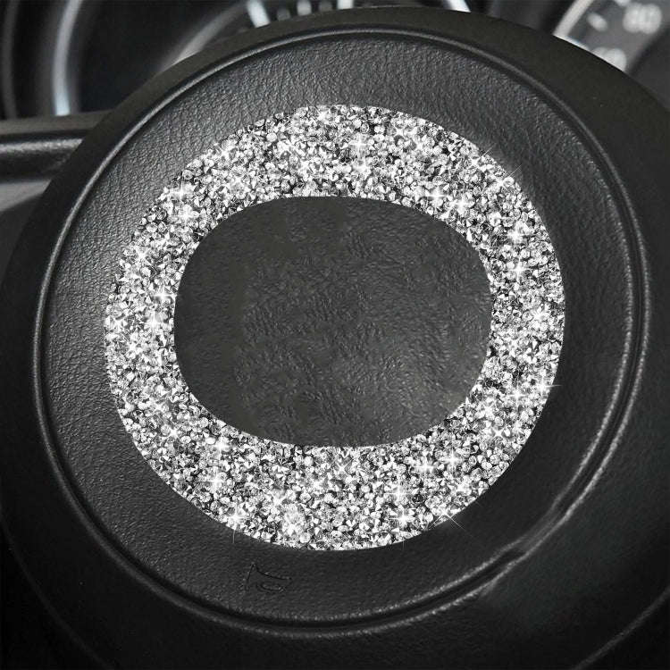 For Mazda CX-5 2017-2018 Car Steering Wheel Circle Diamond Decorative Sticker,Left and Right Driv...