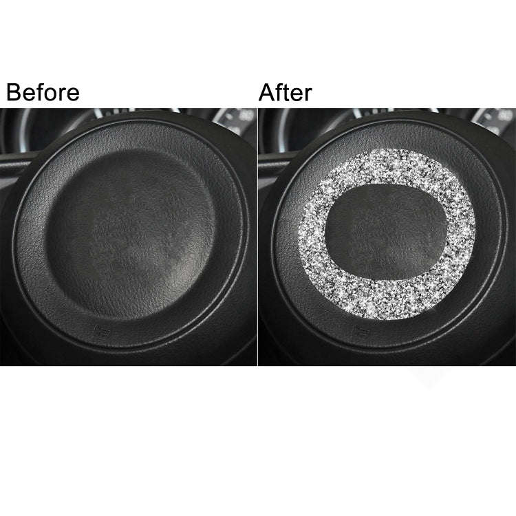 For Mazda CX-5 2017-2018 Car Steering Wheel Circle Diamond Decorative Sticker,Left and Right Driv...