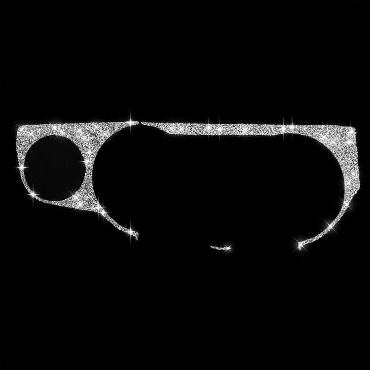For Ford Mustang 2009-2013 3pcs Car Left Air Outlet Dashboard Diamond Decoration Sticker, Left Ha...