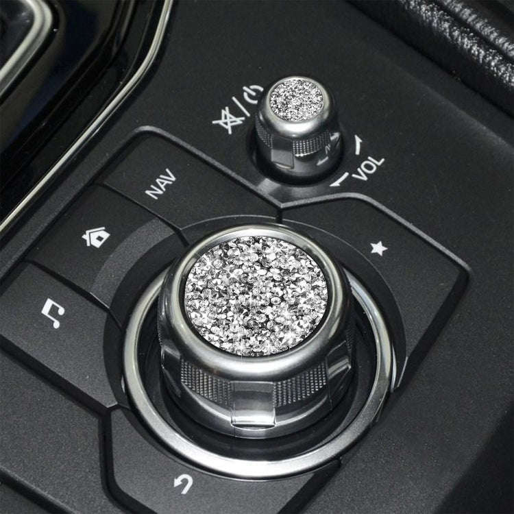 For Mazda3/6/CX-9/CX-5 Car Multimedia Button Diamond Decorative Sticker,Left and Right Drive Univ...