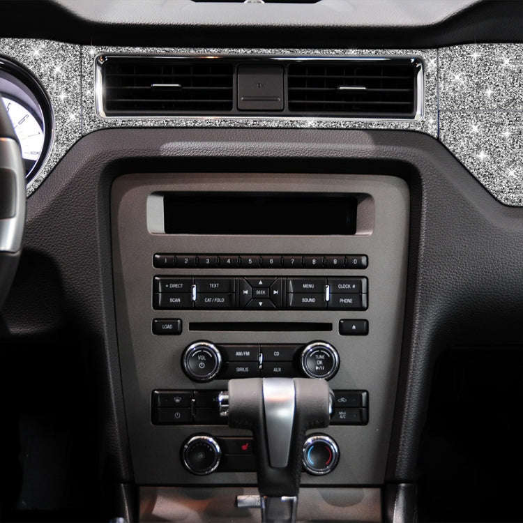 For Ford Mustang 2009-2013 7pcs Car Central Control Dashboard Diamond Decoration Sticker, Left Ha...