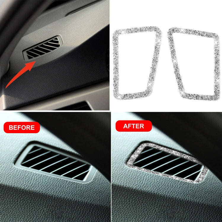 For BMW 3 Series E90 2005-2012 Car Air Outlet Diamond Decorative Sticker, Left Drive