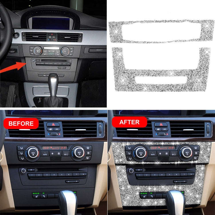 For BMW 3 Series E90 / E92 2005-2012 Car Aircondition CD Control Panel Premium Diamond Decorative...