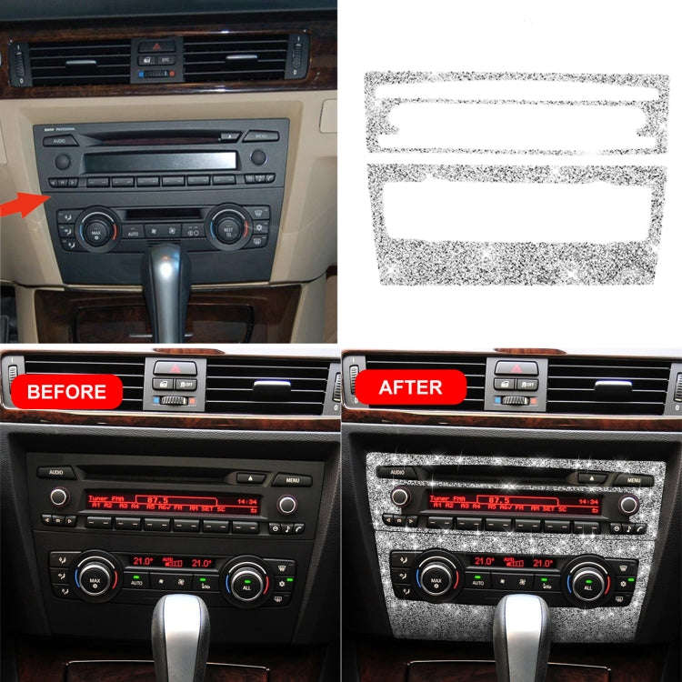 For BMW 3 Series E90 / E92 2005-2012 Car Aircondition CD Control Panel Basic Diamond Decorative S...