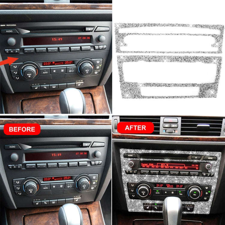 For BMW 3 Series E90 / E92 2005-2012 Car Aircondition CD Control Panel Basic Diamond Decorative S...