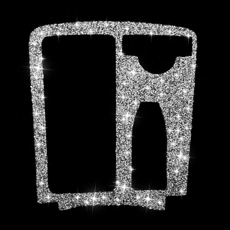For Mercedes-Benz C-class W204 2007-2013 Car Gear Panel Diamond Decorative Sticker, Right-hand Drive
