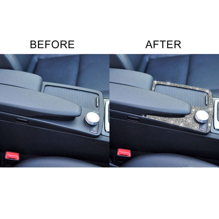 For Mercedes-Benz C-class W204 2007-2013 Car Gear Panel Diamond Decorative Sticker, Right-hand Drive
