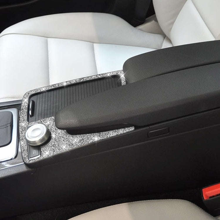 For Mercedes-Benz C-class W204 2007-2013 Car Gear Panel Diamond Decorative Sticker, Left-hand Drive