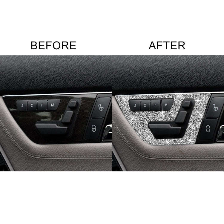 For Mercedes-Benz C-class W204 2007-2013 Car Seat Adjustment A Diamond Decorative Sticker, Right-...