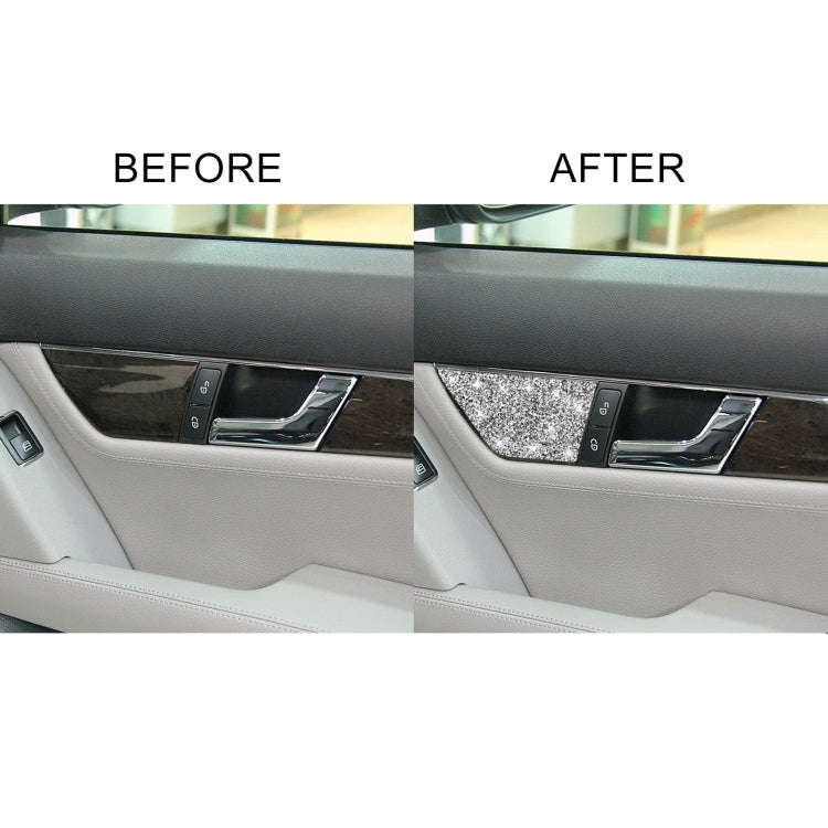 For Mercedes-Benz C-class W204 2007-2013 Car Seat Adjustment C Diamond Decorative Sticker, Left a...