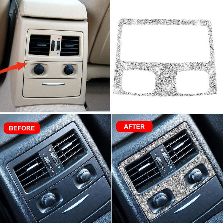 For BMW 3 Series E90 / E92 2005-2012 Car Rear Seat Aircondition B-Type Diamond Decorative Sticker
