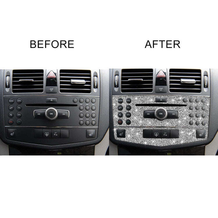 For Mercedes-Benz C-class W204 2007-2010 Car Central Control Panel B Diamond Decorative Sticker, ...