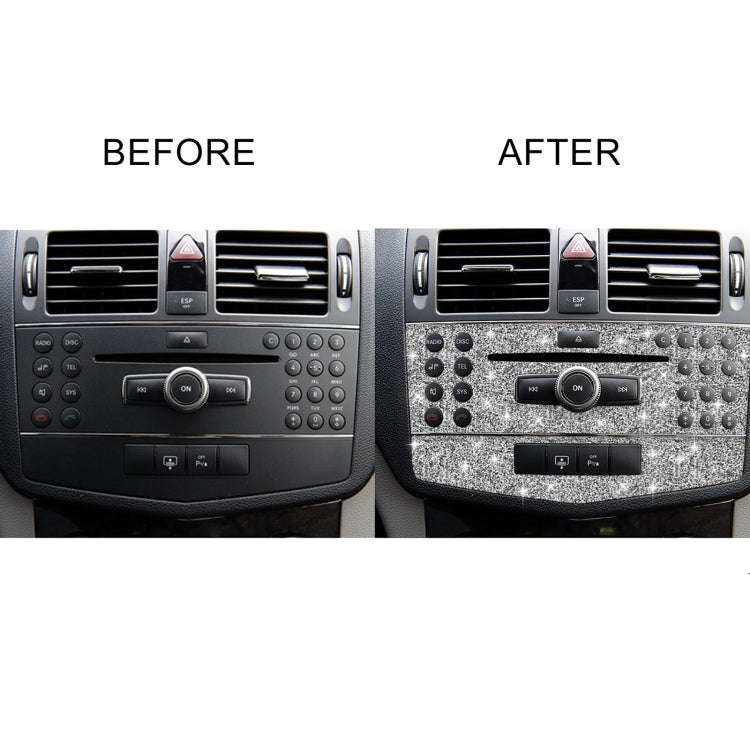 For Mercedes-Benz C-class W204 2007-2010 Car Central Control Panel C Diamond Decorative Sticker, ...