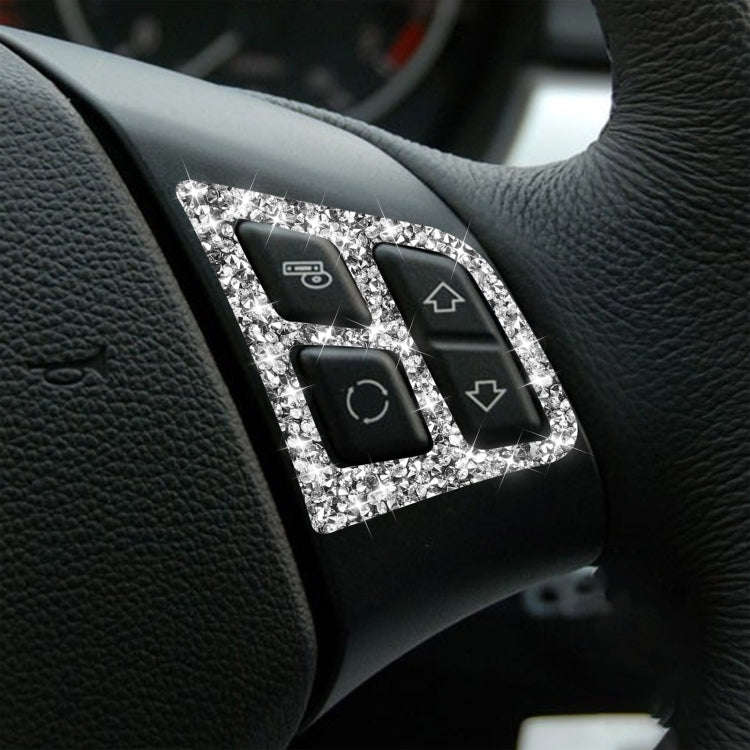 For BMW 3 Series E90 2005-2012 Car Steering Wheel Button Panel Diamond Decorative Sticker