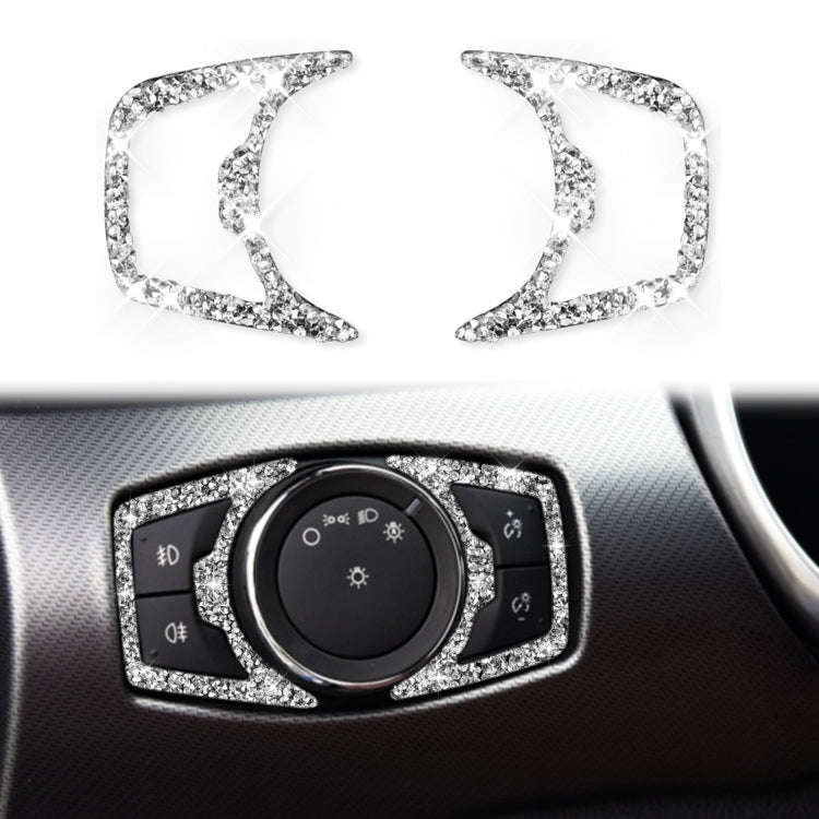 For Ford Mustang 2015-2020 Car Headlight Diamond Decoration Sticker, Left and Right Drive