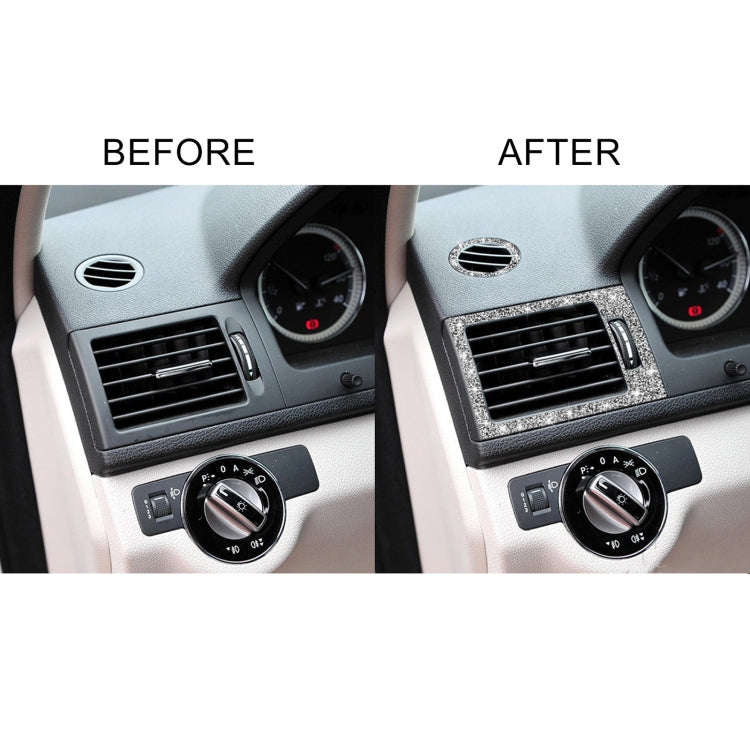 For Mercedes-Benz C-class W204 2007-2010 Car Instrument + Middle + Side Air Outlet Diamond Decora...