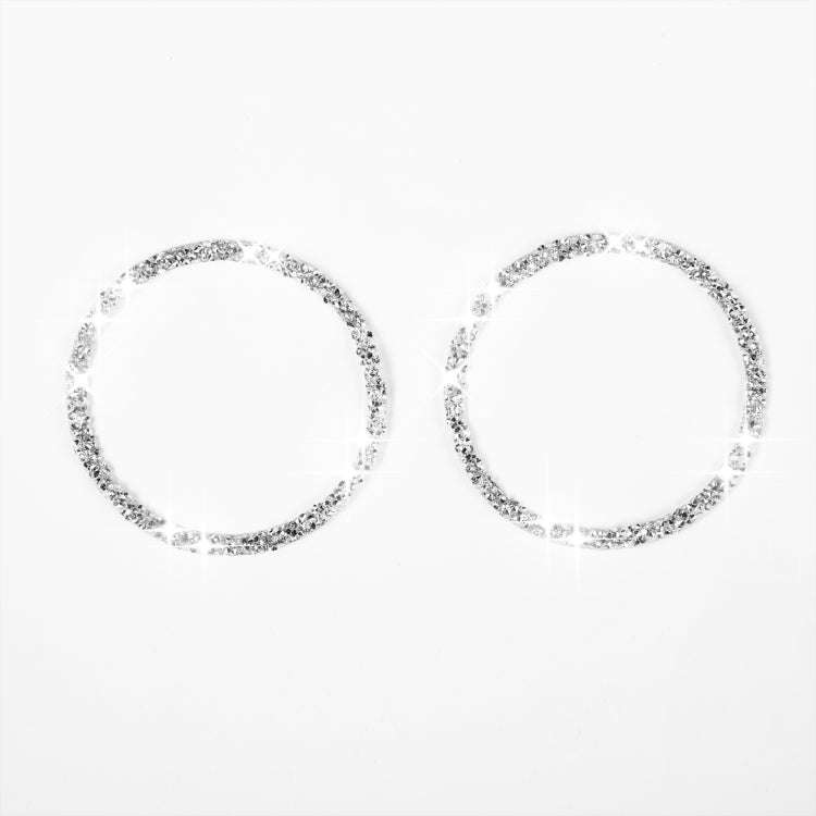 For Ford Mustang 2015-2020 Car Horn Circle Diamond Decoration Sticker, Left and Right Drive